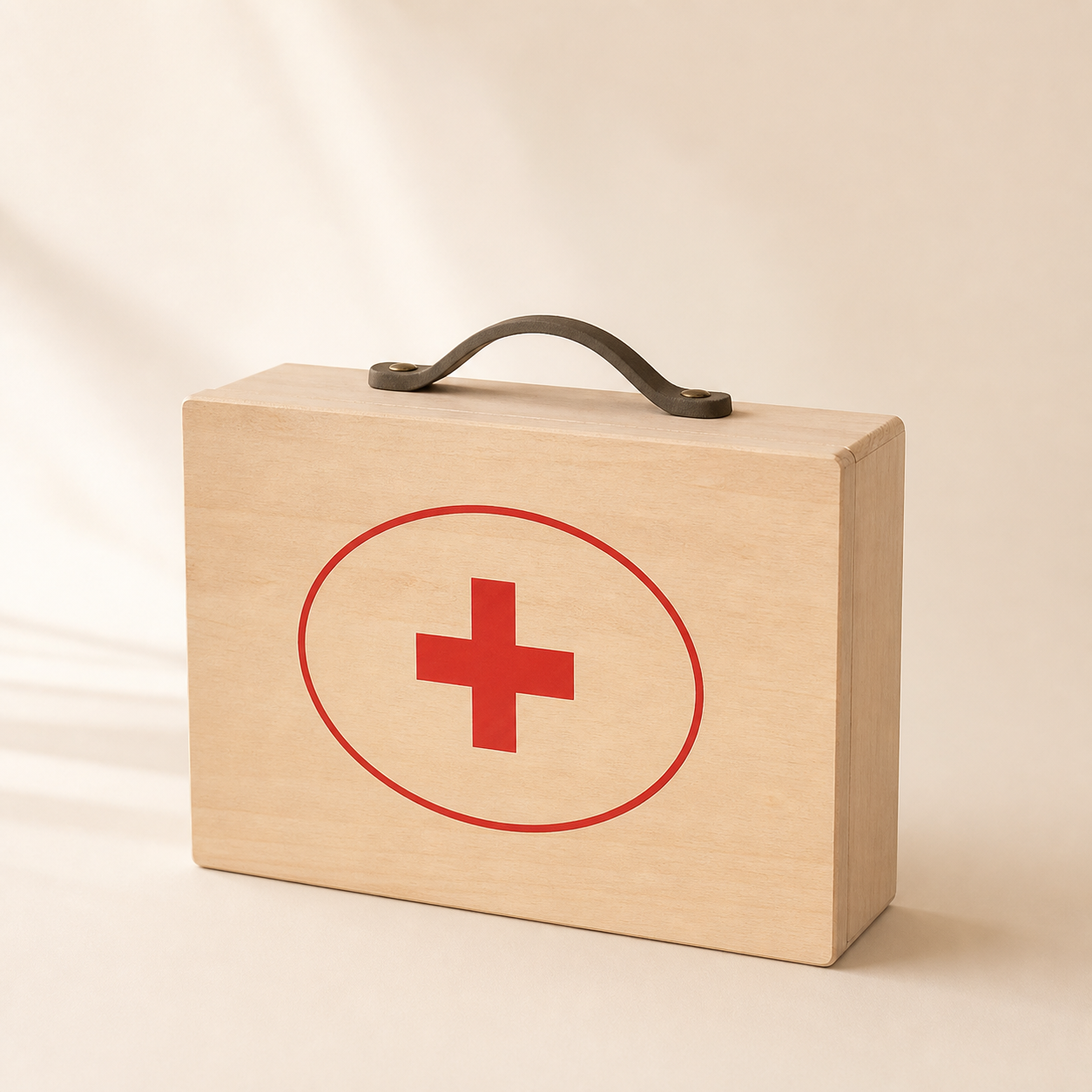 Cura — Maletín de doctor de madera y silicona