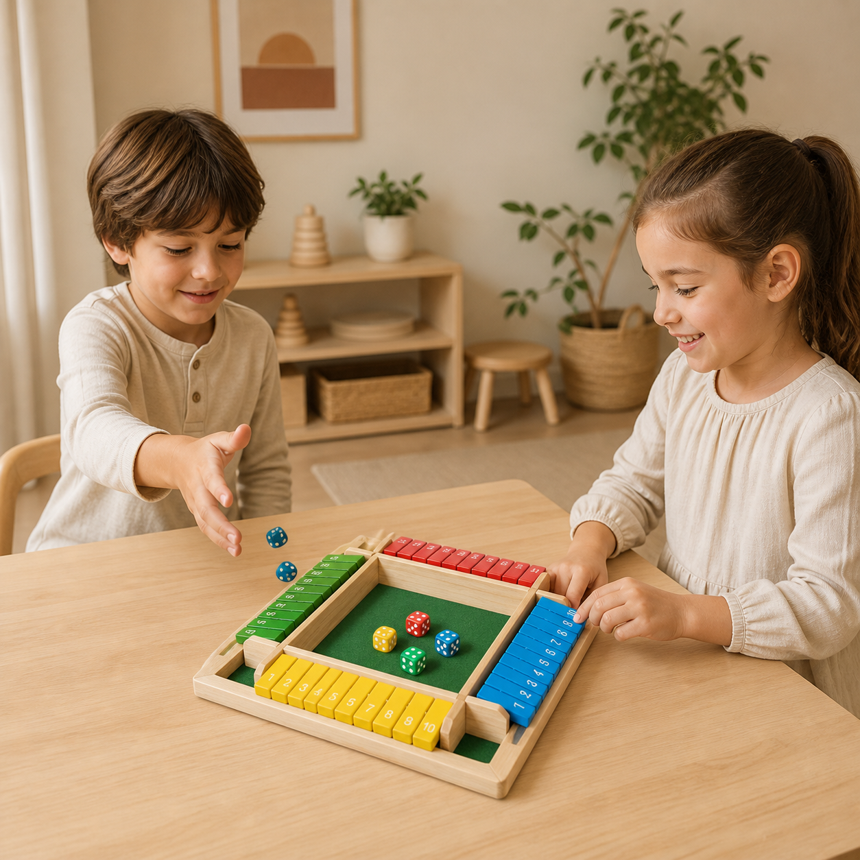 Numo — Juego de dados y cálculo en madera