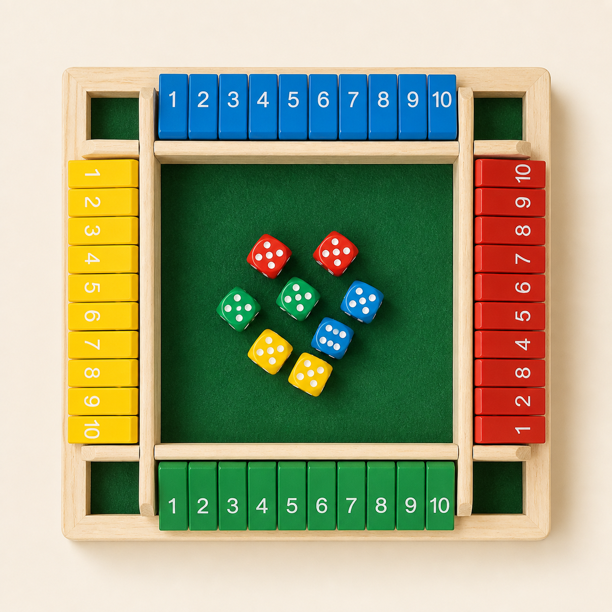 Numo — Juego de dados y cálculo en madera