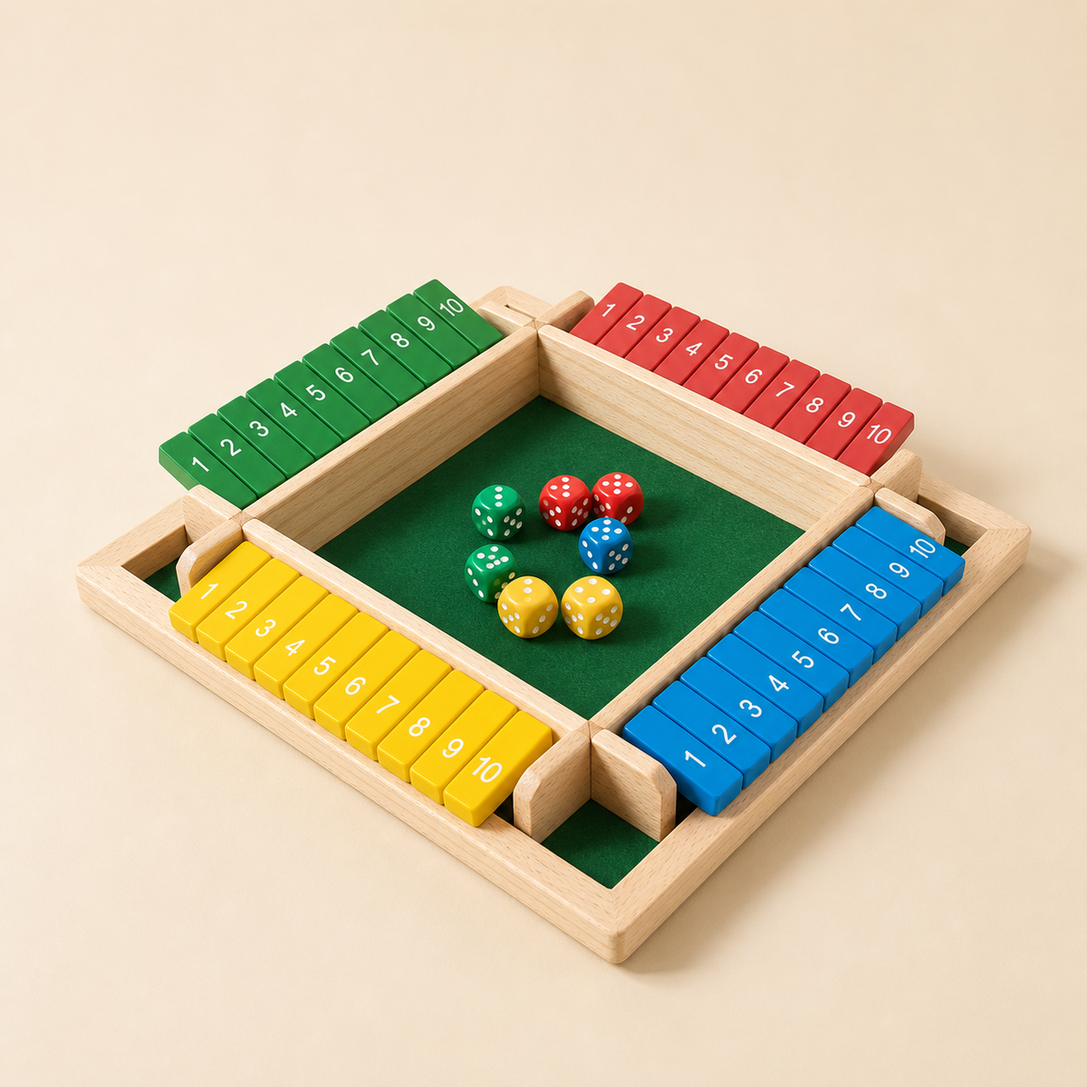 Numo — Juego de dados y cálculo en madera